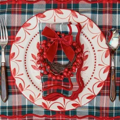 Elizabeth Red Garland Starter Plates (Set of 4)