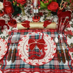 Elizabeth Red Garland Starter Plates (Set of 4)