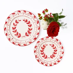 Elizabeth Red Garland Starter Plates