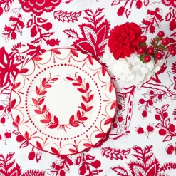 Elizabeth Red Garland Starter Plates