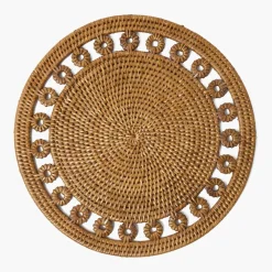 Elodie Round Rattan Placemats (Set of 4)