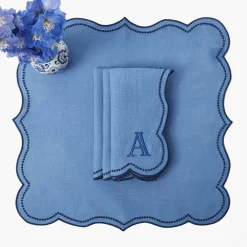 Eloise Blue & Navy Napkins (Set of 4)