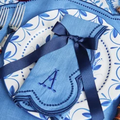Eloise Blue & Navy Napkins (Set of 4)