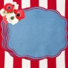 Eloise Blue & Red Placemats (Set of 4)