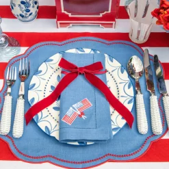 Eloise Blue & Red Placemats (Set of 4)