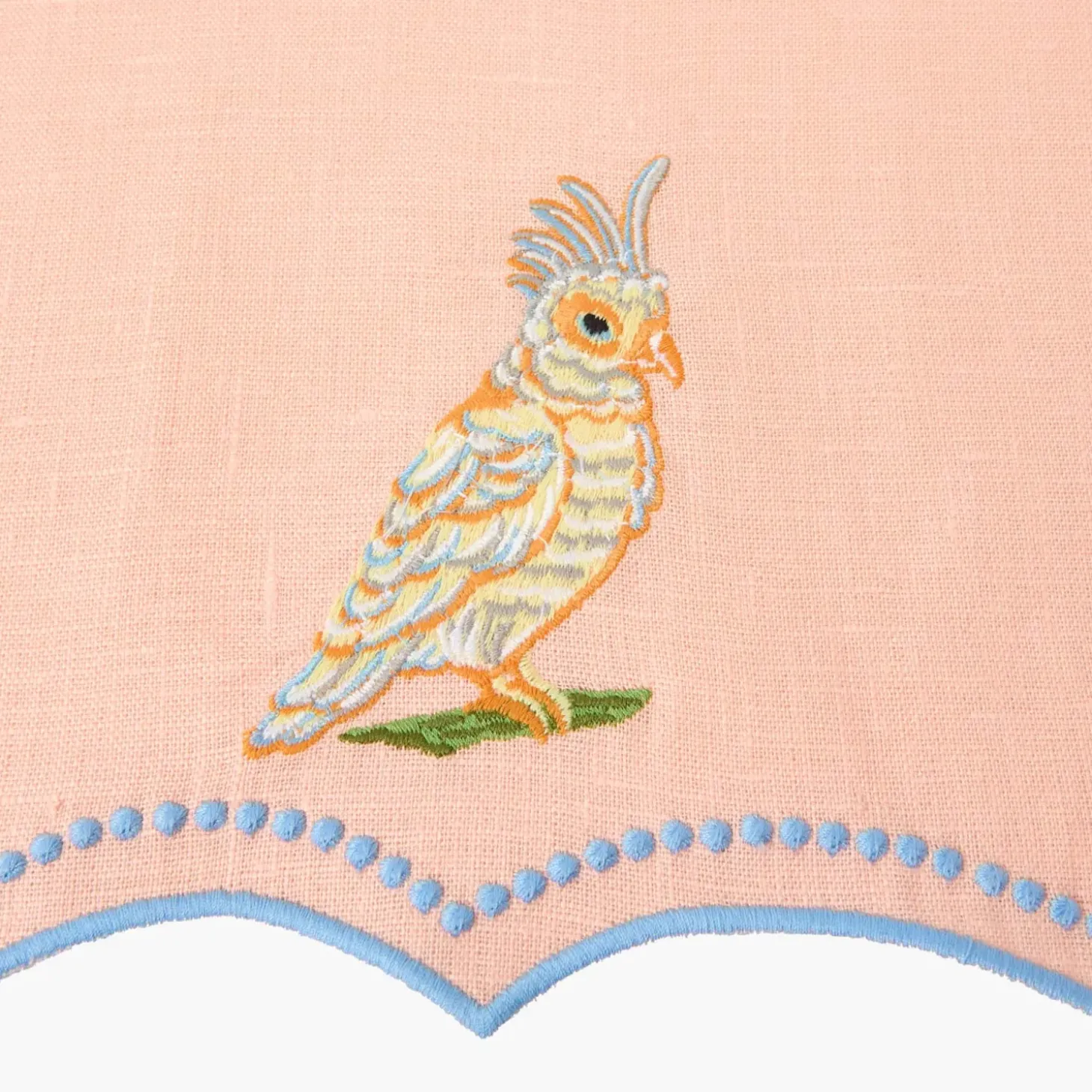 Eloise Coral & Blue Placemats & Parrot Napkins (Set of 4)