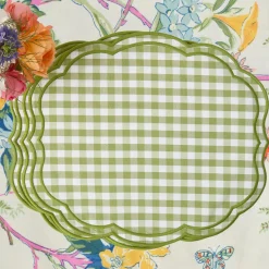 Eloise Green Gingham Placemats (Set of 4)