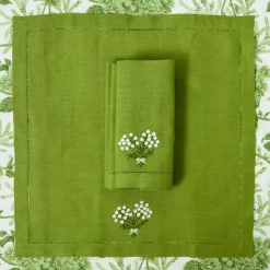Eloise Green Placemats & Hydrangea Napkins (Set of 4)