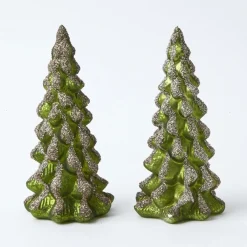 Emerald Glass Christmas Tree (Pair)