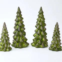 Emerald Glass Christmas Tree (Pair)