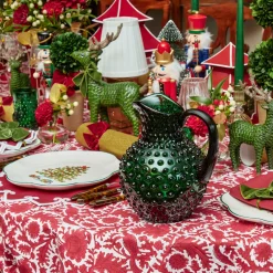 Emerald Green Hobnail Jug