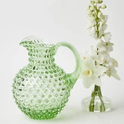 Emerald Hobnail Jug