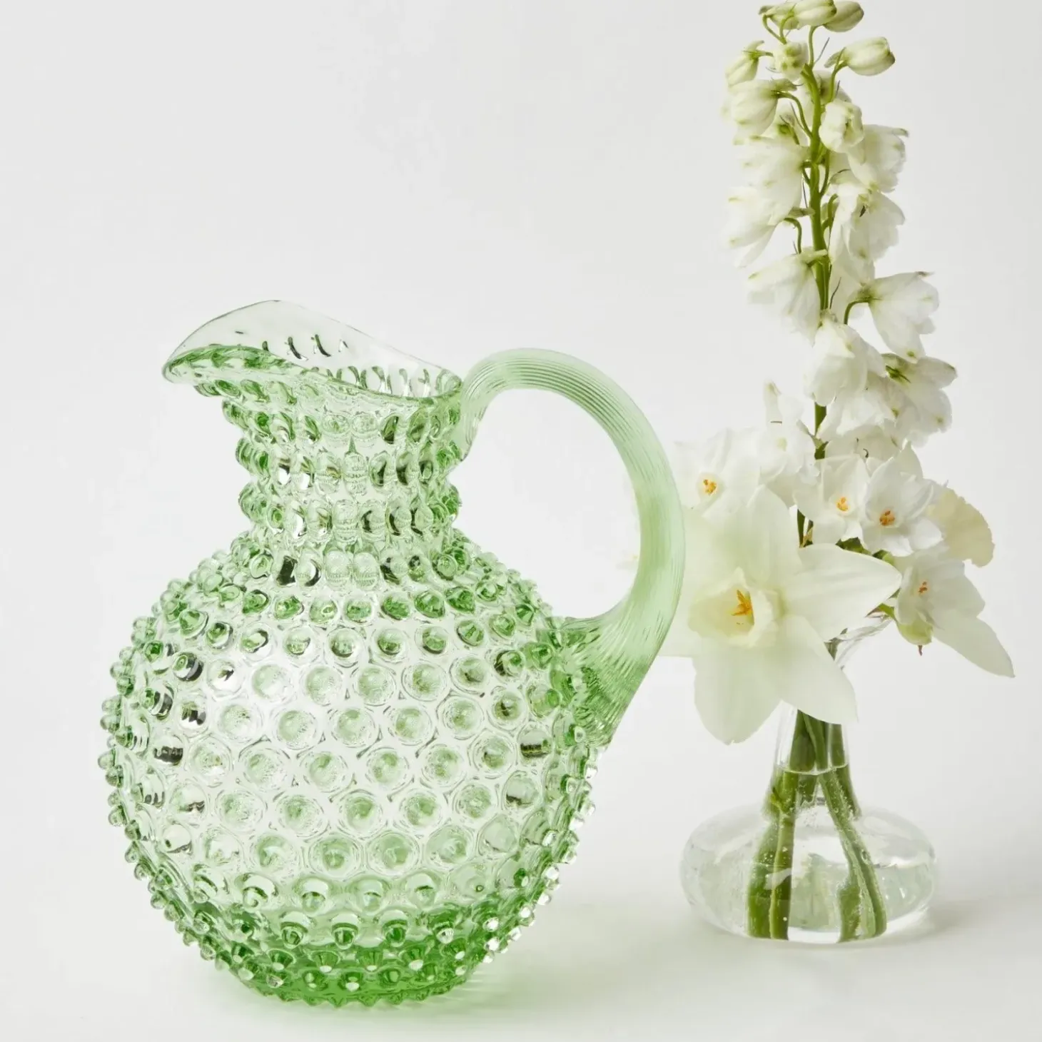 Emerald Hobnail Jug