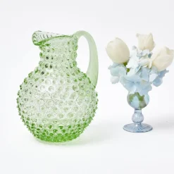 Emerald Hobnail Jug