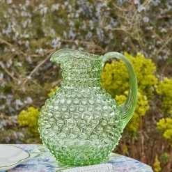 Emerald Hobnail Jug