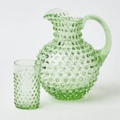 Emerald Hobnail Jug