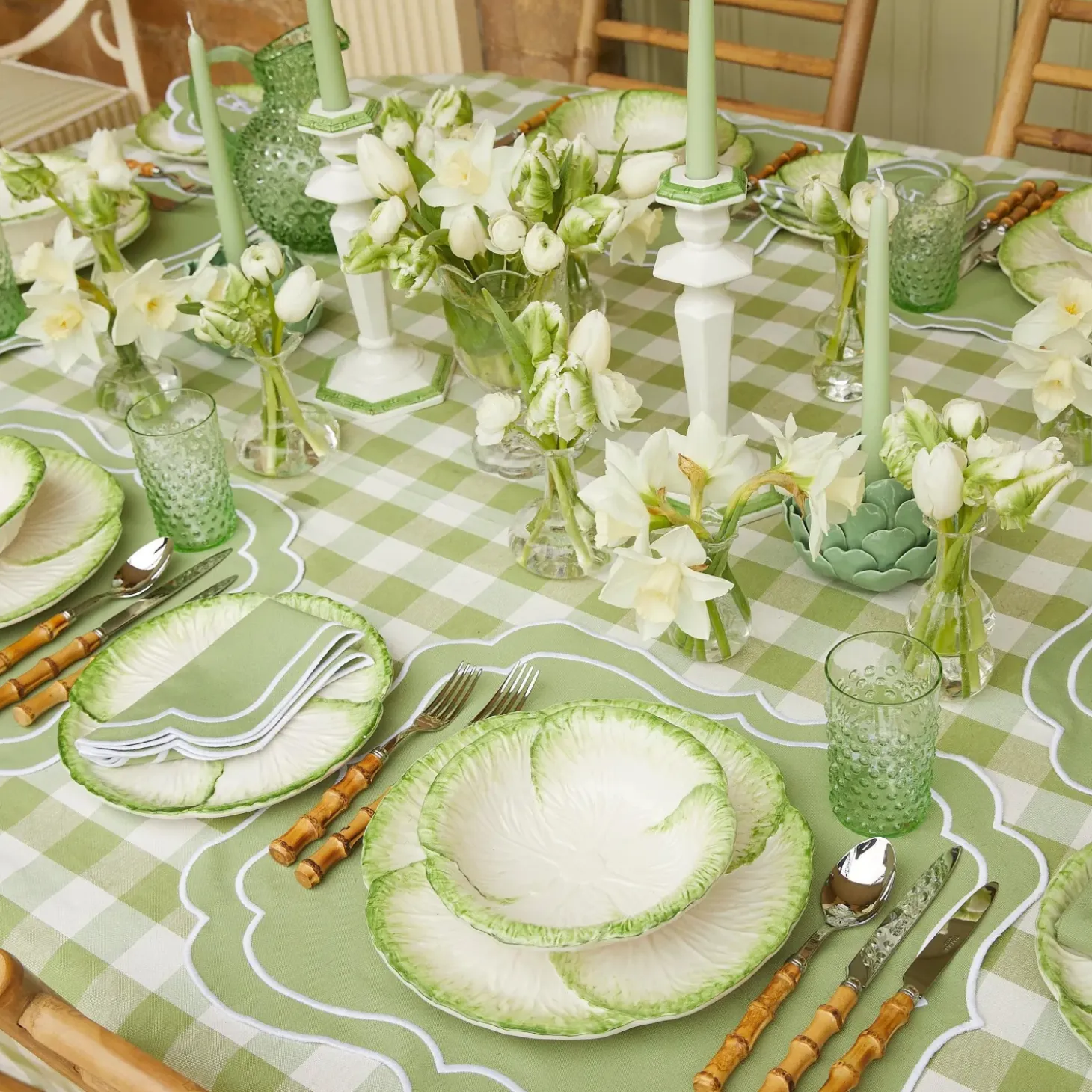 Emerald Hobnail Jug
