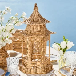 Emi Rattan Pagoda Lantern