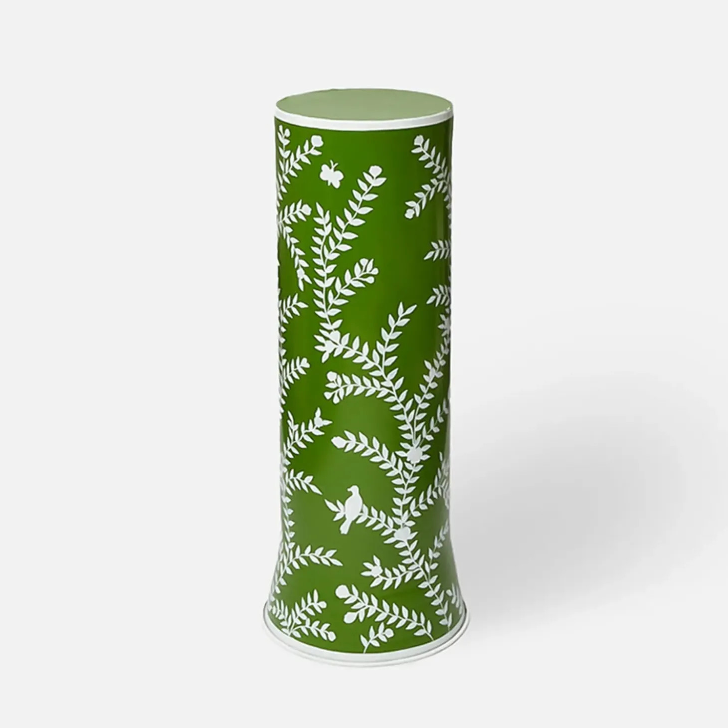 Emmeline Green Floral Urn & Pedestal