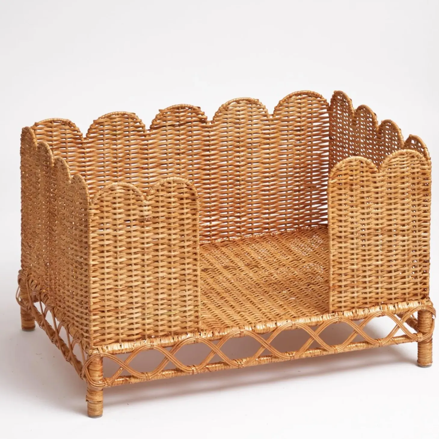 Ethel Rattan Dog Bed