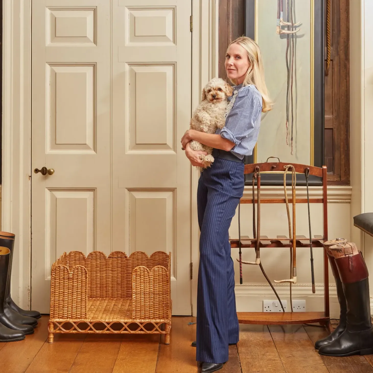 Ethel Rattan Dog Bed