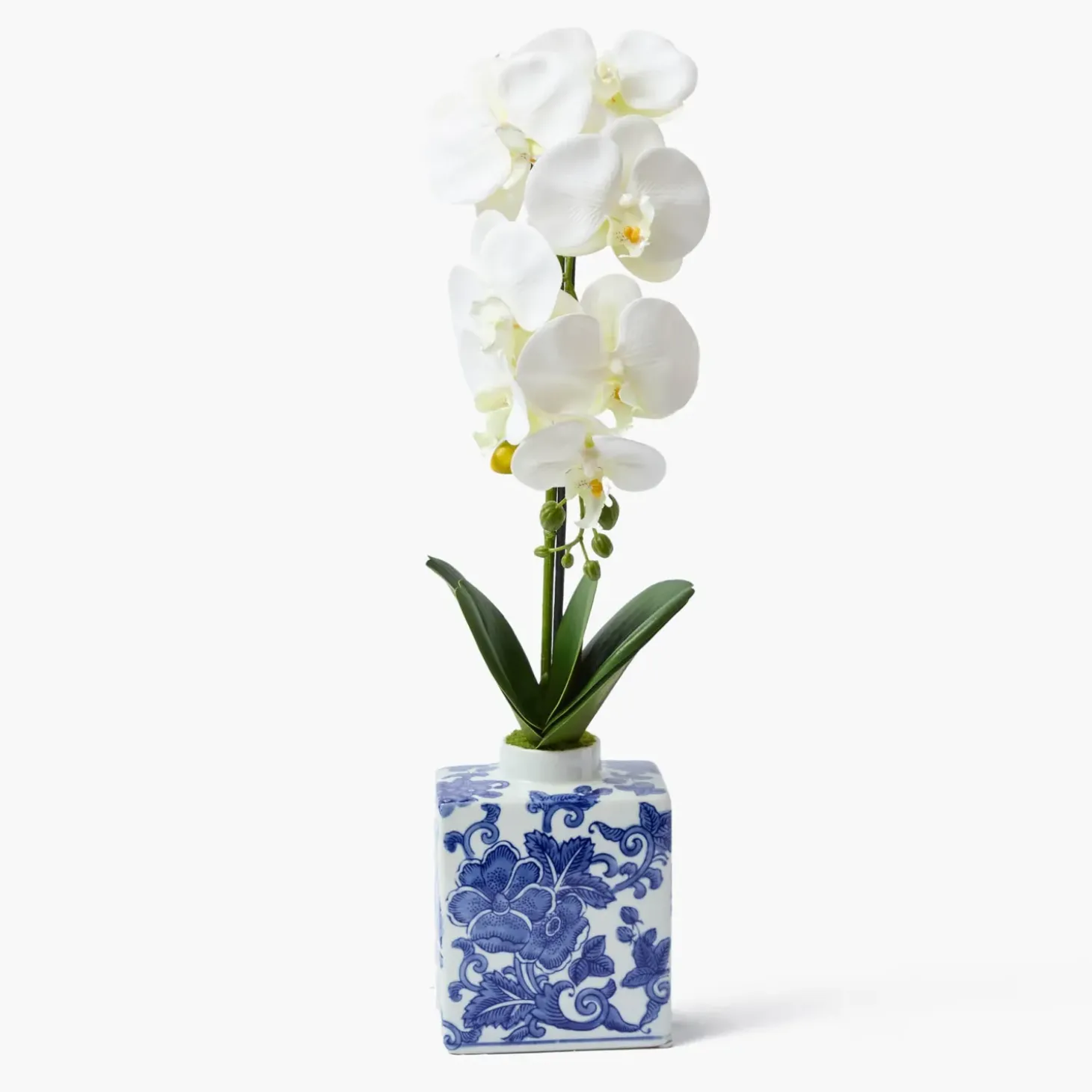 Faux Orchid in Chinoiserie Vase