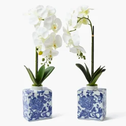 Faux Orchid in Chinoiserie Vase
