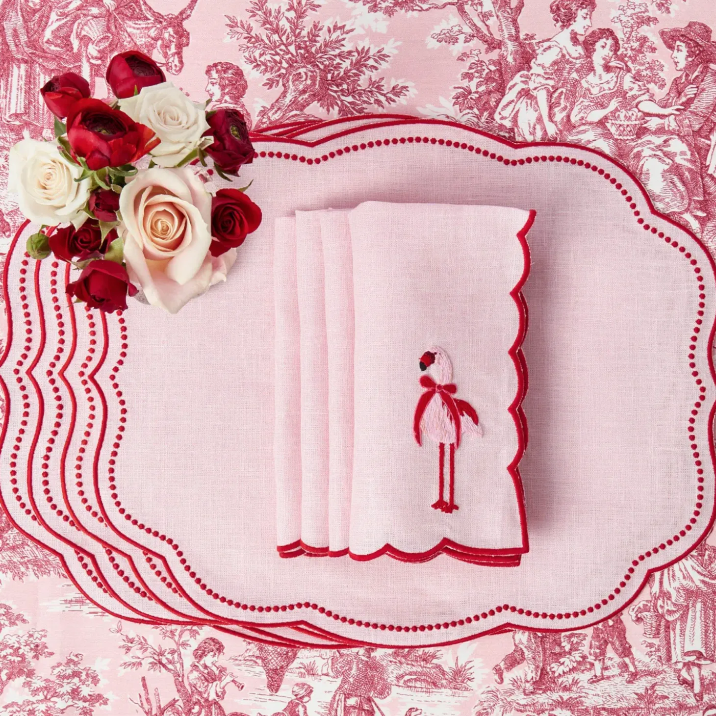 Faye Pink Flamingo Napkins (Set of 4)