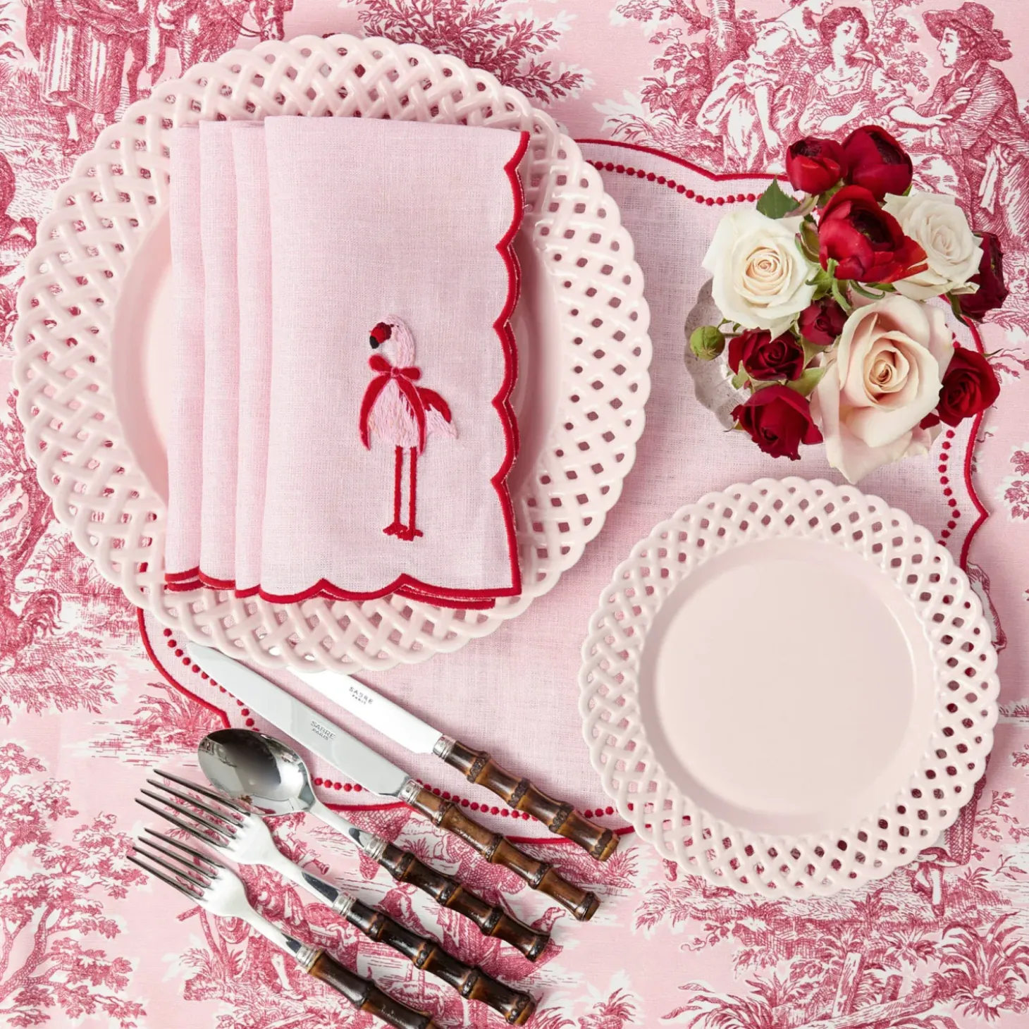 Faye Pink Flamingo Napkins (Set of 4)