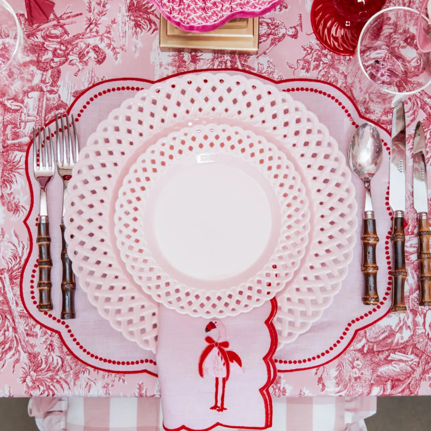 Faye Pink Flamingo Napkins (Set of 4)