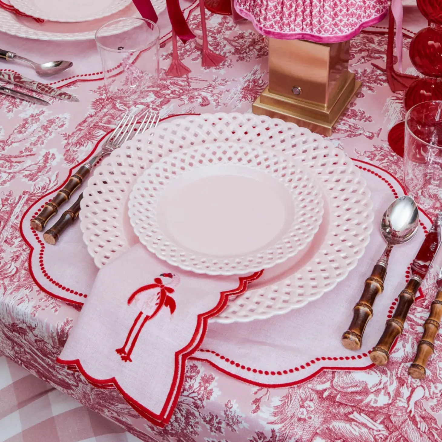 Faye Pink Flamingo Napkins (Set of 4)