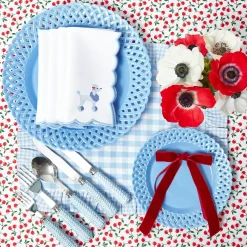 Fifi Blue Poodle Linen Napkins (Set of 4)