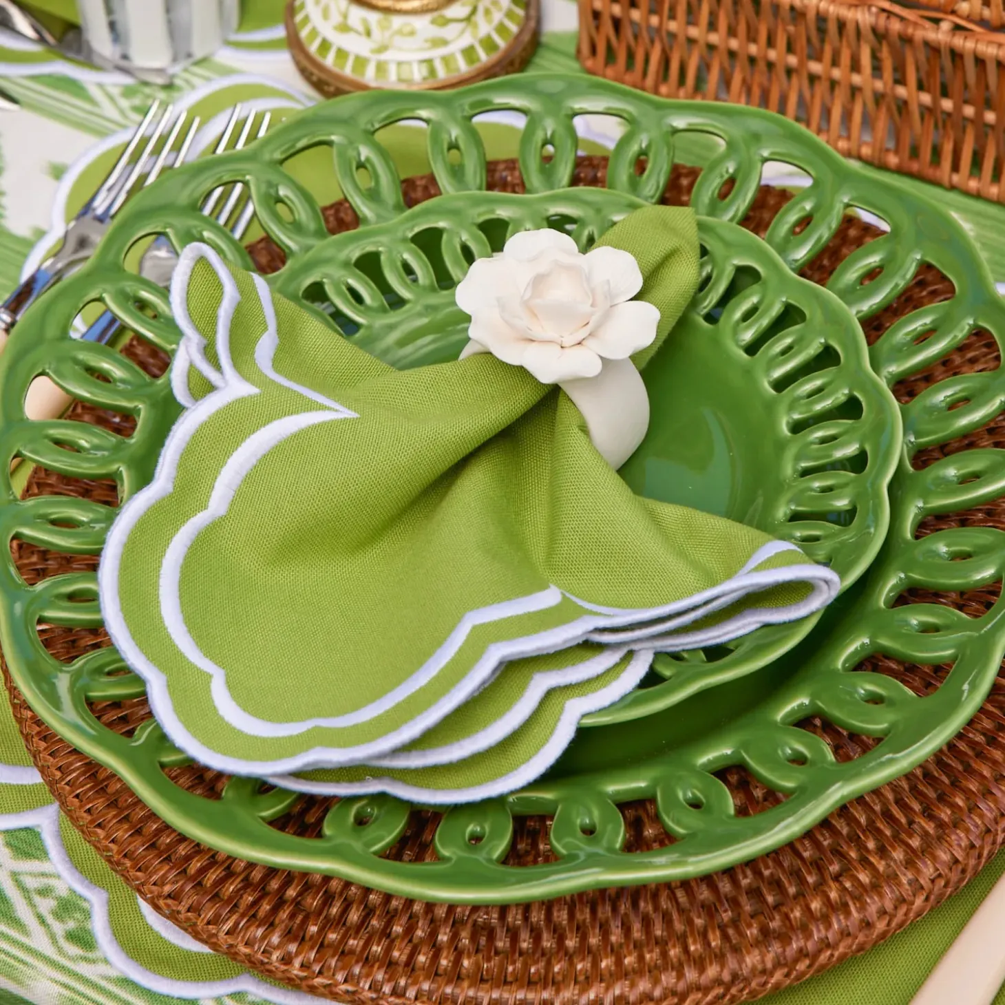 Fiore Porcelain Napkin Rings (Set of 4)