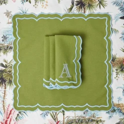 Fleur Green Napkins (Set of 4)
