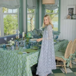 Fleur Green Placemats & Napkins (Set of 4)