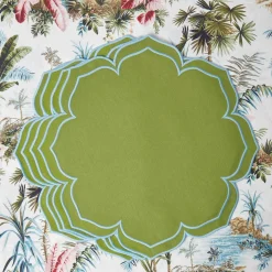 Fleur Green Placemats (Set of 4)