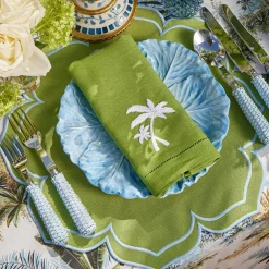 Fleur Green Placemats (Set of 4)