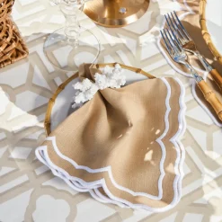 Fleur Sand Placemats & Napkins (Set of 4)