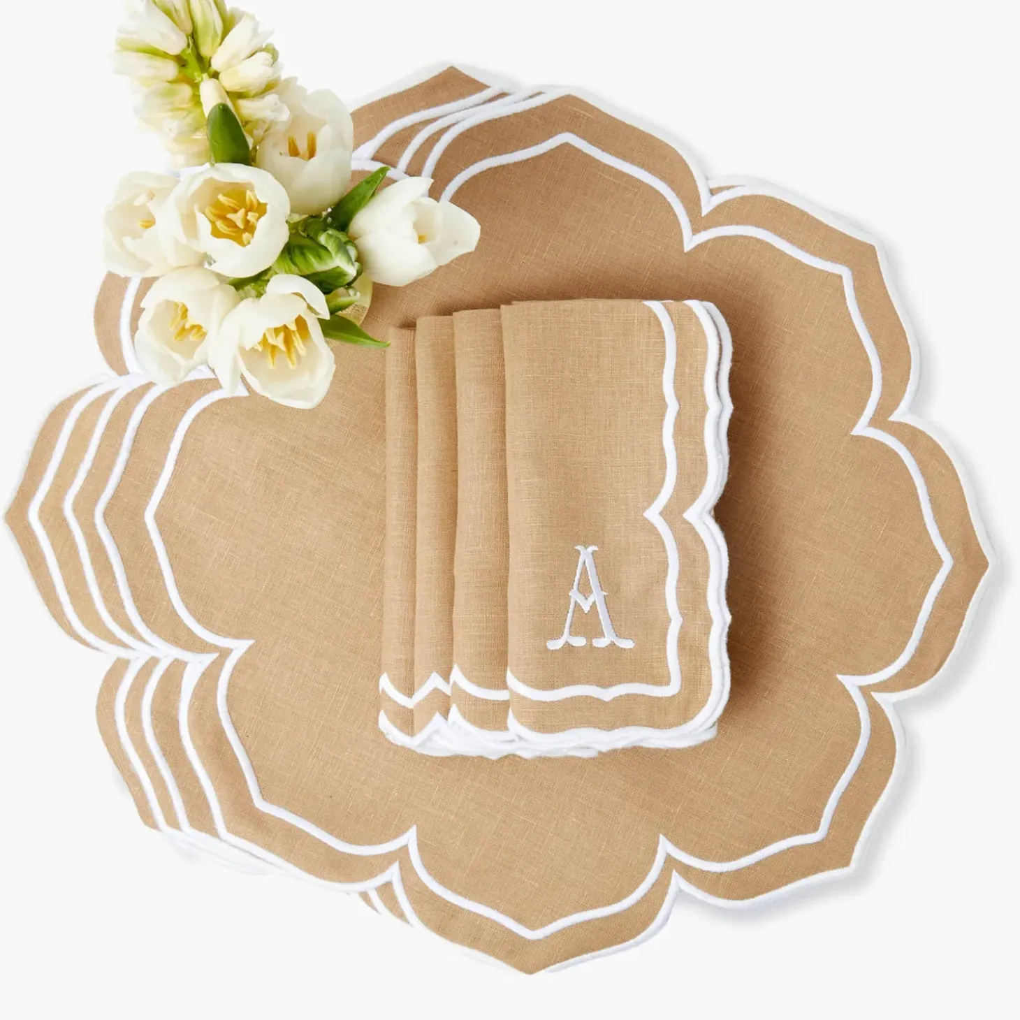 Fleur Sand Placemats (Set of 4)