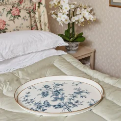 Floral Tole Oval Tray