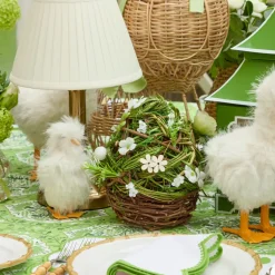 Floral Wicker Easter Egg (Pair)