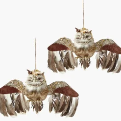 Flying Glitter Owl (Pair)