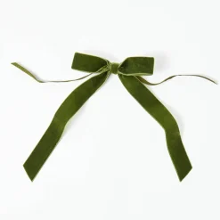 Forest Green Velvet Bow (Set of 4) - 20cm