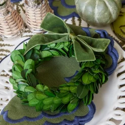 Forest Green Velvet Mini Bows (Set of 4)