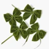 Forest Green Velvet Napkin Bows (Set of 4)
