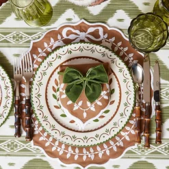 Forest Green Velvet Napkin Bows (Set of 4)