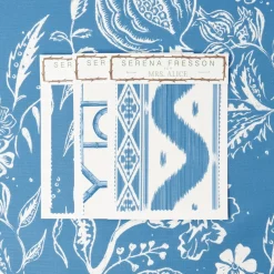 French Blue Chelsea Square Fabric