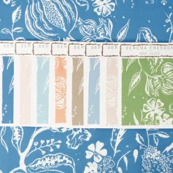French Blue Chelsea Square Fabric