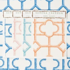 French Blue Shaded Bamboo Fabric