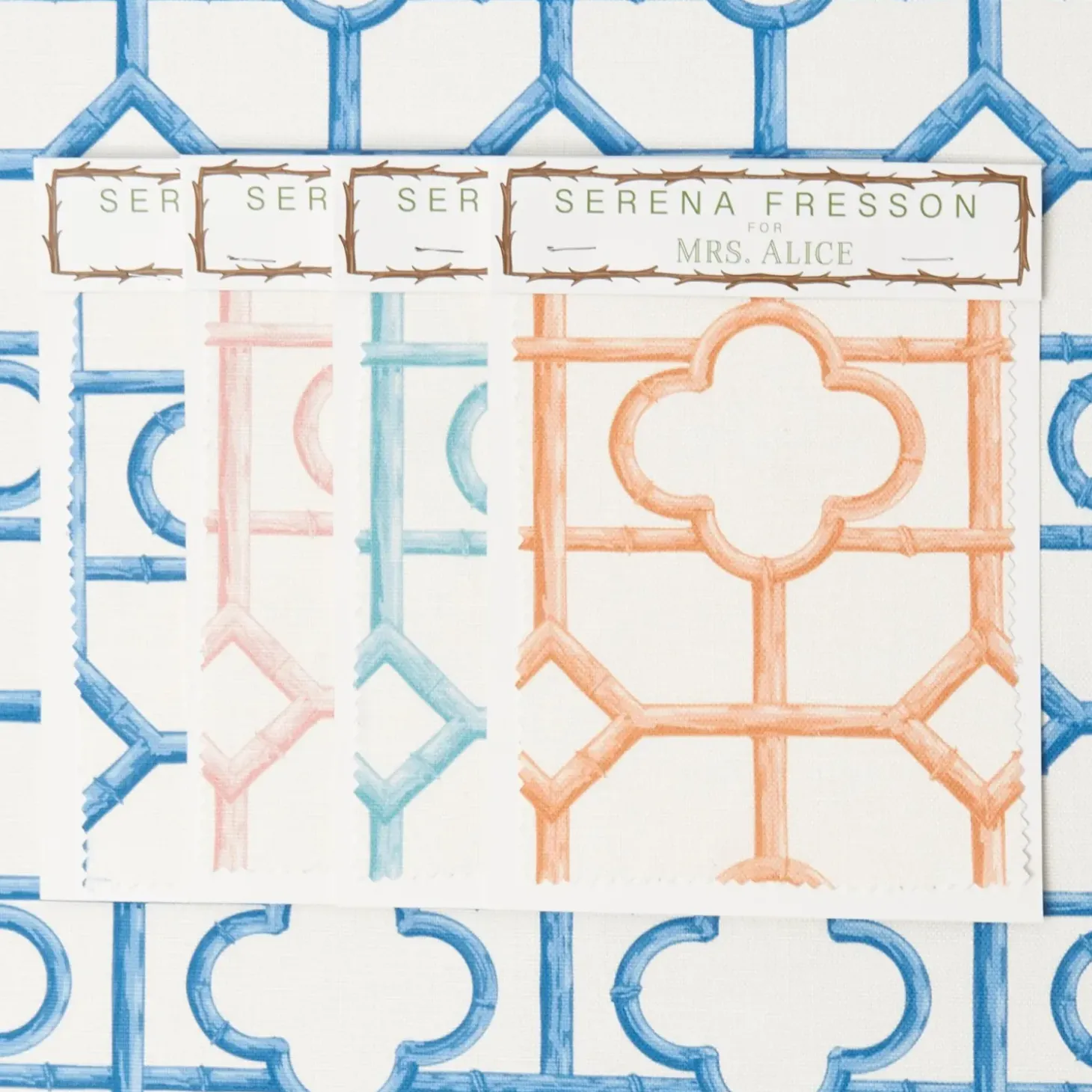 French Blue Shaded Bamboo Fabric
